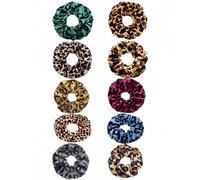 DLPRK Elastici per Capelli Confezione da 10, Grandi Scrunchie Leopardate, Tenuta Sicura che Non Lascia Segni, Riduce lo Stress Meccanico e Previene la Rottura durante lo Styling