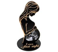 DLPRK Idee Regalo per Donne Incinta, Regalo Gravidanza e Neomamma, Cornice Ecografia Gravidanza, Futura Mamma Sonogramma, Cornice Amore a Prima Vista