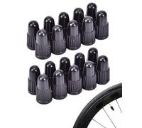 DLPRK Tappi per Valvole, 20 pezzi in plastica rigida, pneumatici con Dunlop o Presta, adattatore, copertura camera d'aria, per Bicicletta Francese, Mountain Bici, corsa su strada (Nero)