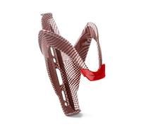DLRSET Portaborraccia Laterale, in Fibra di Carbonio della Bici della Strada della Gabbia di Vetro di Acqua del Supporto della Gabbia Bottiglia Accessori Biciclette Mio Porta Bottiglia (Color : Red)