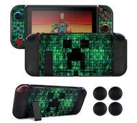 DLseego Custodia Compatibile con Switch 2017 Edition, Morbida Dockable Custodia Switch con 4 Copri levette analogiche, Resistente ai Graffi e all'assorbimento degli Urti,Il Mio Mondo
