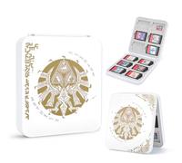 DLseego Custodia per schede da gioco per Switch Lite/Switch/Switch OLED, design medaglione Gold Kingdom Design Switch Cartuccia di gioco Scheda di memoria Archiviazione portatile con 12 slot per