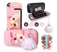 DLseego Custodia per Switch 2, maneggevole a forma di gatto Switch 2, rosa