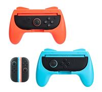DLseego Impugnature Compatibile con Switch 2 Controller,2 Pack Comfort Game Controller Impugnature Antiscivolo e Resistente all'usura Joy-C Impugnatura Titolare,Blu+Arancione