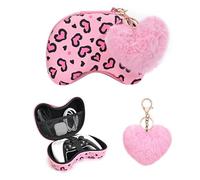 DLseego Love Leopard - Custodia da viaggio per controller wireless Xbox One, PlayStation5, PS4 Switch Pro, custodia protettiva portatile antiurto, 1 ciondolo a forma di cuore in peluche, rosa