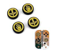 DLseego Tappo per presa del pollice compatibile con Switch Lite/Switch OLED Joystick, Cool Element, 4 tappi per joystick in morbido silicone, spada dorata