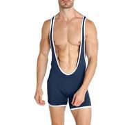 DLSMDOUS Canottiere Da Wrestling Da Uomo Sostenitori Atletici Senza Maniche Uniforme Da Lotta Tute Sportive Per Divertimento 4325 Blu Navy S
