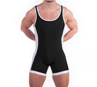 DLSMDOUS Canottiere da Wrestling da Uomo Sostenitori Atletici Senza Maniche Uniforme da Lotta Tute Sportive per Divertimento 4309 Nero L