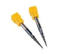 DLTBYWAQZ 2 Pezzi di frese a 2 Taglienti coniche a Testa sferica, Fresa in carburo di tungsteno R0.5D630.575L2F, frese in carburo Solido da 6 mm, Fresa conica CNC for Legno e Metallo