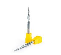 DLTBYWAQZ 2 Pezzi/Lotto Fresa conica in carburo - Punte for Intaglio CNC R2.0*D6*60 * 100L*2F Frese coniche a Testa sferica in carburo Solido da 6 mm for Legno/acciai legati/acciai temprati