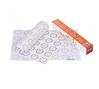 Dltsli 2pcs cottura del silicone Tappetino per Macarons, 15.3 "x 11" Mat Liner con 35 cerchi modello, riutilizzabile antiaderente Mat Surface pasticceria