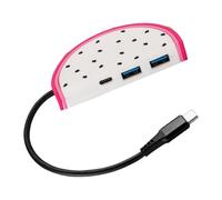 DLUKENY Adattatore di ricarica USB C a 3 porte Adattatore di ricarica rapida per estensione del telefono Adattatore per presa di alimentazione 2x USB3.0+Porta di tipo C per adattatore di ricarica da