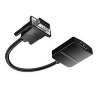 DLUKENY Adattatore HDMI VGA 1080P con cavo di alimentazione capacità di sincronizzazione del suono, perfetto per presentazioni, giochi e home theater, PC, VGA a Hdmis adattatore per HDTV