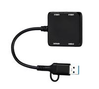 DLUKENY Adattatore hub USB C 3 USB3.0 + 1 porta di tipo C di ricarica e condivisione dati splitter per laptop telefono tablet