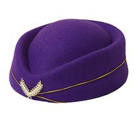 DLUKENY Air Hostess Cappello Hostess Cappello da donna Formale Uniforme Cappelli Accessori per feste Accessori per costumi 6: