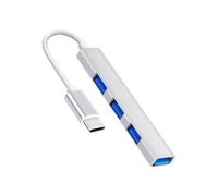 DLUKENY Alluminio USB C/USB Splitter 4 Porte USB Splitter Multiporta Esteso 3xUSB2.0+1xUSB3.0 Adattatore Per PC Tastiere Laptop
