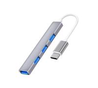 DLUKENY Alluminio USB C/USB Splitter 4 Porte USB Splitter Multiporta Esteso 3xUSB2.0+1xUSB3.0 Adattatore Per PC Tastiere Laptop