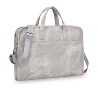 DLUKENY Borsa per computer da 14 pollici Materiali Scomparti multipli Spallacci regolabili Cinghie per bagagli Amichevole da viaggio Borsa per laptop da viaggio con bagagli, grigio