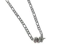 DLUKENY Collana moderna a serpente unica gioielli da donna collana per feste in lega per donne alla ricerca di accessori unici, Red eye, Metallo