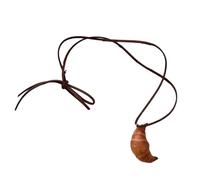 DLUKENY Design unico, ciondolo a forma di pane, realizzato in vero impasto, in materiali robusti, accessori per collana a bagel, abiti eleganti, Cottura del pane + legatura