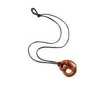 DLUKENY Design unico, ciondolo a forma di pane, realizzato in vero impasto, in materiali robusti, accessori per collana a bagel, abiti eleganti, Cottura del pane + legatura