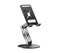 DLUKENY Supporto girevole in metallo con impugnatura antiscivolo e meccanismo di rotazione silenzioso per tablet e telefoni cellulari, supporto ergonomico rotante per tablet