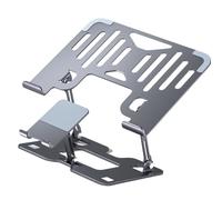 DLUKENY Supporto per laptop pieghevole Supporto per telefono portatile Staffa da tavolo con morbido silicone antiscivolo Pad Costruzione in acciaio legato Supporto per laptop rinforzato a doppio