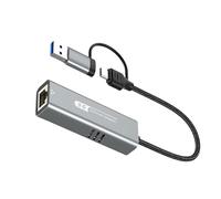 DLUKENY Tipo C di alluminio di USB alla cassa di alluminio dell'adattatore di rete RJ45 5Gbps per l'adattatore efficiente di Ethernet di trasferimento dei dati