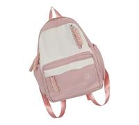 DLUKENY Zaino di nylon pratico ergonomico della scuola per i compartimenti multipli resistenti all'usura di progettazione ergonomica degli adolescenti, rosa, Taglia unica