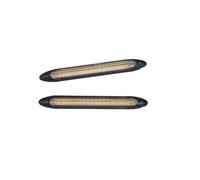 DLUMFPF LED Dinamico Laterale Indicatore Striscia LED Per Indicatori Direzione Auto 2 Pezzi 12/24 V Luci Diurne Strisce Lampeggianti Segnalazione Universali Auto(White N Yellow,27.5CM_12V)
