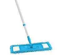 DLUX PRO-KLEEN - Mocio in ciniglia super assorbente, con manico allungabile, per pulire piastrelle in legno duro e laminato