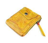 DLUXCA 1 Piece Hand Washed Vintage Wallet Painted Old Coin Purse Card Holder Wallet Zipper (Color : E, Size : 8 * 1 * 11cm)