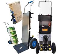 DLUXCA 1200 W Carrello Saliscale Elettrico, Carrello Saliscale Elettrico, capacità di Carico (400 kg) E Batteria Rimovibile, Motore Brushless, Carrello per Sacchi Oggetti Pesanti su E Giù Scale