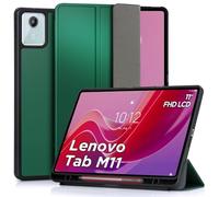 DLveer Cover per Lenovo Tab M11 11'' con Porta Penna - Ultra Sottile Smart Cover Morbida in TPU con Supporto,Funzione Auto Svegliati/Sonno,Custodia Per Lenovo Tab M11 TB330FU 11 Pollici,Verde Scuro