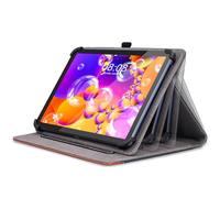 DLveer Custodia Universale per 10 Pollici Hasskya Tablet/Whitedeer/Freeski/Hakaug/Yicty/Doogee U10 Tablet, Cover in Pelle PU Multi Angolo per Tablet 10-11", Nero