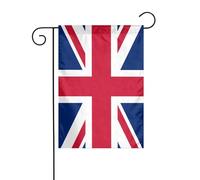 Dlxw Bandiera britannica 30,48 x 45,72 cm su entrambi i lati per esterni crea una romantica decorazione da giardino per la casa e l'atmosfera esterna! Migliora il gusto della tua decorazione da
