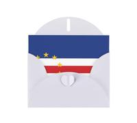 DLXW Bandiera del Capo Verde biglietto vuoto con busta biglietto di ringraziamento 15,2 x 10,2 cm busta bianca