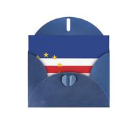 DLXW Bandiera del Capo Verde biglietto vuoto con busta biglietto di ringraziamento 15,2 x 10,2 cm busta blu