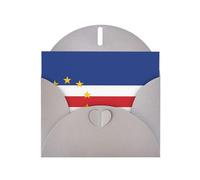 DLXW Bandiera del Capo Verde biglietto vuoto con busta biglietto di ringraziamento biglietto di ringraziamento 15,2 x 10,2 cm busta grigia
