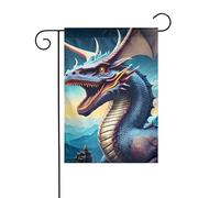 Dlxw Bandiera del drago ruggente 30,48 x 45,72 cm su entrambi i lati per esterni crea una romantica decorazione da giardino per la casa e l'atmosfera esterna! Migliora il gusto della tua decorazione
