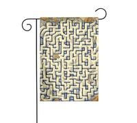 Dlxw Bandiera della mappa del tesoro del labirinto 30,48 x 45,72 cm su entrambi i lati per esterni crea una romantica decorazione da giardino per la casa all'aperto. Migliora il gusto della tua