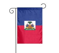 Dlxw Bandiera haitiana 30,48 x 45,72 cm su entrambi i lati per esterni crea una romantica decorazione da giardino per la casa e l'atmosfera esterna! Migliora il gusto della tua decorazione da giardino