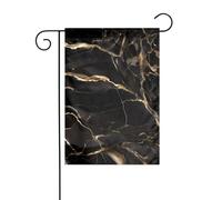 Dlxw Bandiera in marmo oro nero 30,48 x 45,72 cm su entrambi i lati per esterni crea una romantica decorazione da giardino per la casa e l'atmosfera esterna! Migliora il gusto della tua decorazione da