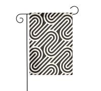 Dlxw Bandiera nera con texture curva 30,48 x 45,72 cm su entrambi i lati per esterni crea una romantica decorazione da giardino per la casa e l'atmosfera esterna! Migliora il gusto della tua