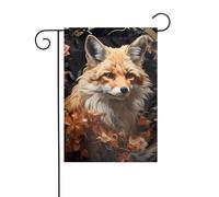 Dlxw Bandiera volpe e fiori 30,48 x 45,72 cm su entrambi i lati per esterni crea una romantica decorazione da giardino per la casa e l'atmosfera esterna! Migliora il gusto della tua decorazione da