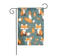 Dlxw Bandiera volpe gialla 30,48 x 45,72 cm su entrambi i lati per esterni crea una romantica decorazione da giardino per la casa e l'atmosfera esterna! Migliora il gusto della tua decorazione da