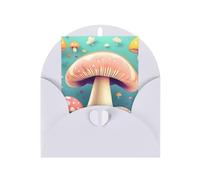 DLXW biglietti di ringraziamento vuoti con buste invitando genitori, amici, fratelli, sorelle, vicini, colleghi biglietto di auguri graziosi piccoli funghi