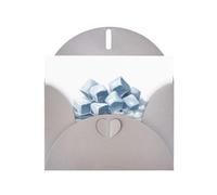 DLXW - Biglietto di auguri grigio con cubetti di ghiaccio che si nascondono tra le nuvole bianche, per Natale, compleanno dei bambini, San Valentino, anniversario di matrimonio e inviti per feste