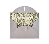 DLXW Biglietto vuoto con mappa del tesoro labirinto con busta biglietto di ringraziamento 15,2 x 10,2 cm, busta grigia