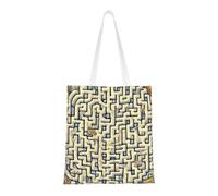 DLXW borsa di totalizzatore carina in tela di poliestere riciclato leggera e resistente, borsa di tote, borsa della spesa da cucina, multifunzionale portatile! Borsa della spesa della mappa del tesoro